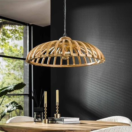 Hanglamp Wes DH Interior Mango LxBxH 89x88x31 Mangohout Sfeerfoto vooraanzicht