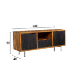 TV Meubel Felix Dimehouse Bruin LxBxH 145x61x45 Mangohout Witfoto maatindicatie