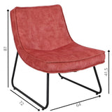 Fauteuil Lowen Velvet Dimehouse Roze LxBxH 82x66x65 Velvet Witfoto maatindicatie