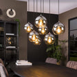 Lampe suspendue Juliette DH Intérieur Argent LxlxH 116x48x33 Argent Photo d'ambiance vue de face diagonale