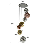 Hanglamp Ada DH Interior Zilver LxBxH 71x60x57 Zilver Witfoto maatindicatie