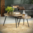 Table basse Aron DH Intérieur Bronze LxlxH 80x80x13 Bronze Photo d'ambiance vue de face diagonale