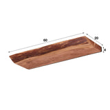 Wandplank Durris DH Interior Acacia LxBxH 63x22x7 Acaciahout Witfoto maatindicatie