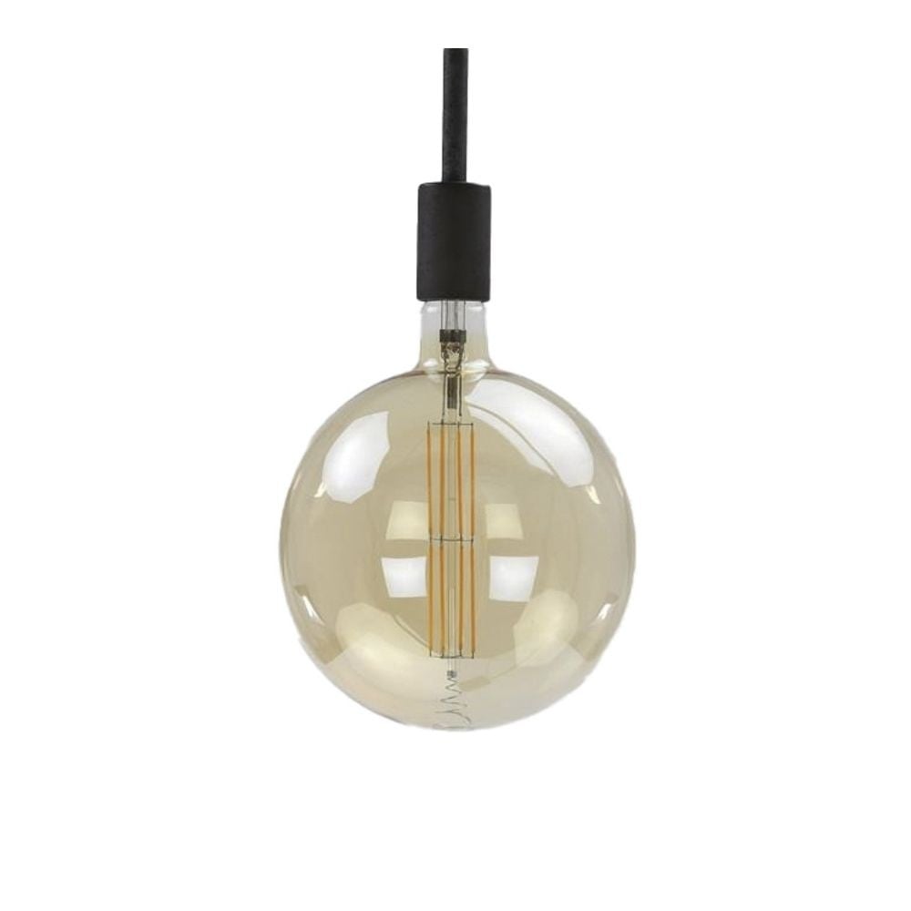 Lichtbron LED filament Bol Ø9,5 DH Interior Amber color glas LxBxH 15x10x10 Amber color glas Witfoto vooraanzicht