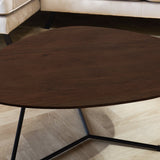 Salontafel Zoë Dark Walnut Dimehouse Bruin LxBxH 91x82x23 Mangohout Sfeerfoto detail