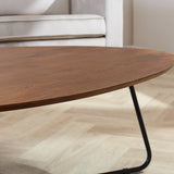 Salontafel Zoë Walnut Dimehouse Bruin LxBxH 91x82x23 Mangohout Sfeerfoto detail