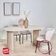 Table de salle à manger Jimi 180x90 cm travertin beige