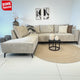 Hoekbank Yara met chaise longue rechts chenille beige