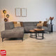 Industriël hoekbank Brisbane eco-leer cognac - links