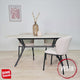 Eettafel Vesta Deens Ovaal Keramiek Travertinlook 180 cm