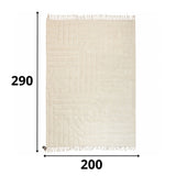 Vloerkleed Rose Kolony Beige 80% wol, 20% katoen Witfoto maatindicatie