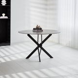 Eettafel Vivian Grey Dimehouse Grijs LxBxH 121x121x11 Sintered stone Sfeerfoto vooraanzicht