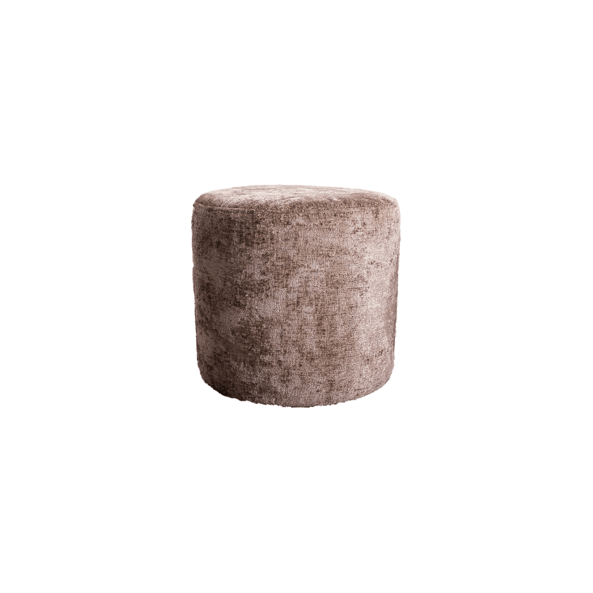 Hockers-Hocker taupe chenille stof - 40x40x35 cm - Mara-Dimehouse
