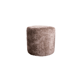 Hockers-Hocker taupe chenille stof - 40x40x35 cm - Mara-Dimehouse